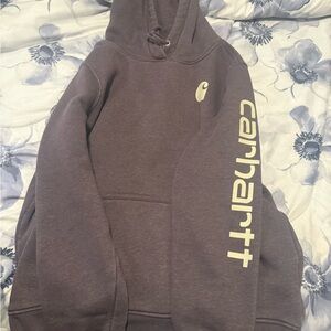 Carhartt Dark Gray Hoodie with Sleeve Logo